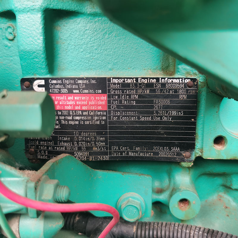 30KW原装进口康明斯二手发电机组销售-2002年出厂